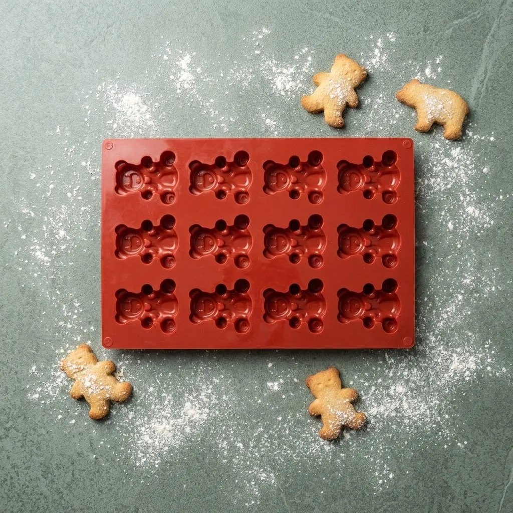 Bear-shaped silicone chocolate mold